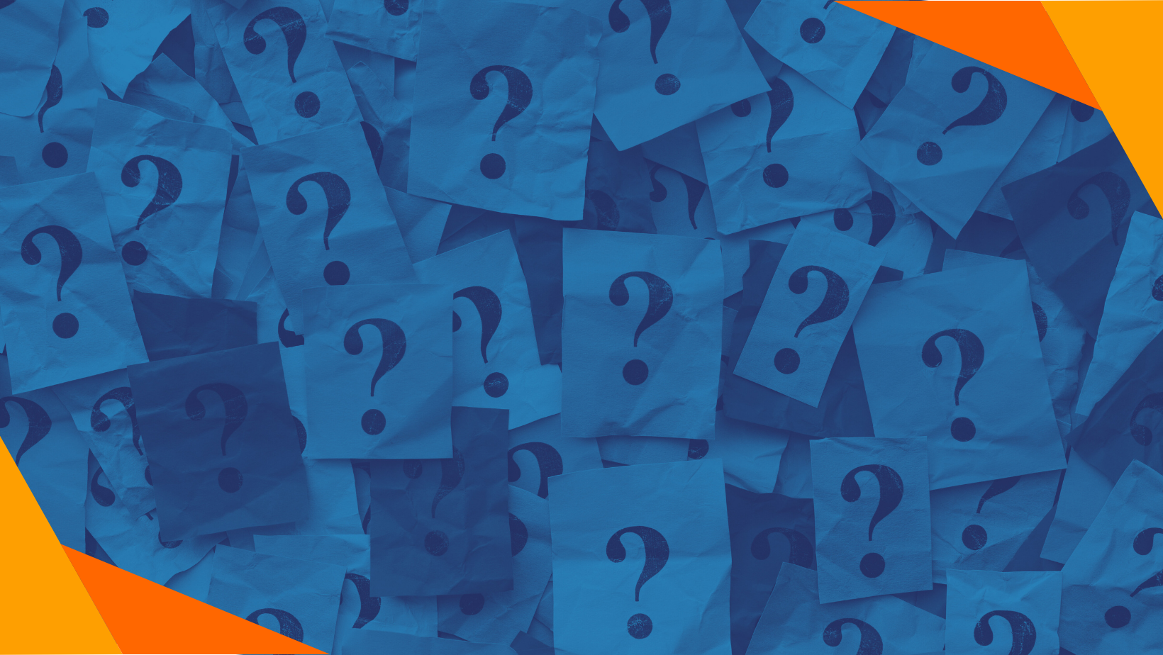 A series of post-it notes with questions marks printed on them