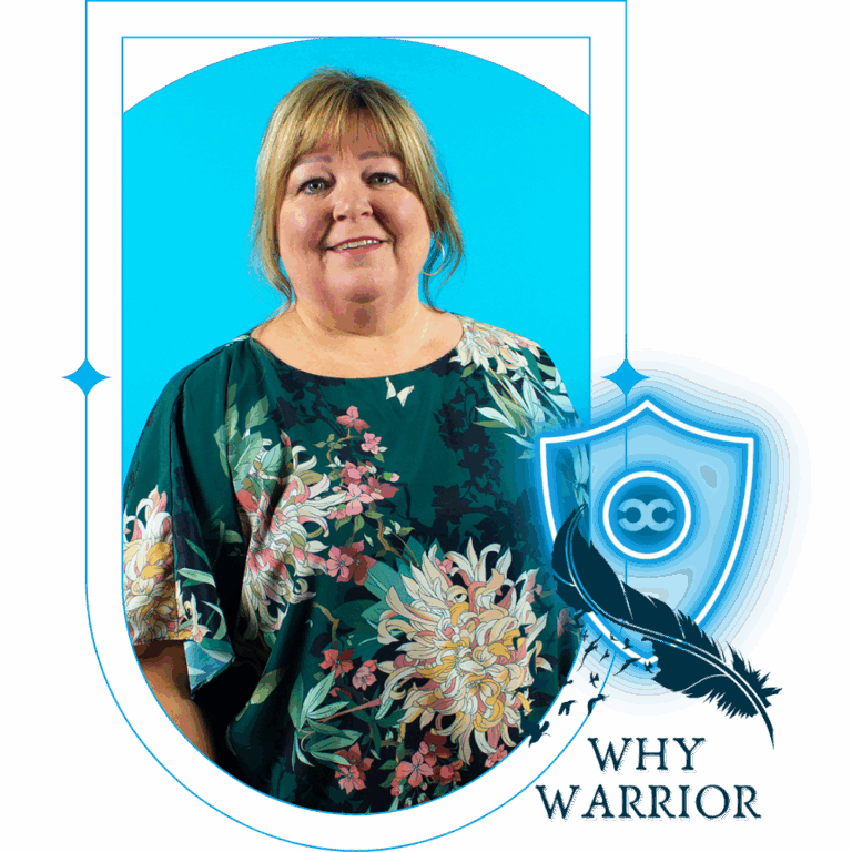 Portrait Photo of Dianne Kibbler with Why Warrior Logo
